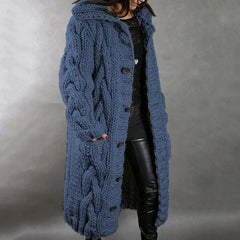 Alessia™ Elegant Cable Knit Coat 0