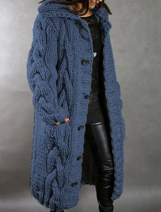 Alessia™ Elegant Cable Knit Coat 0