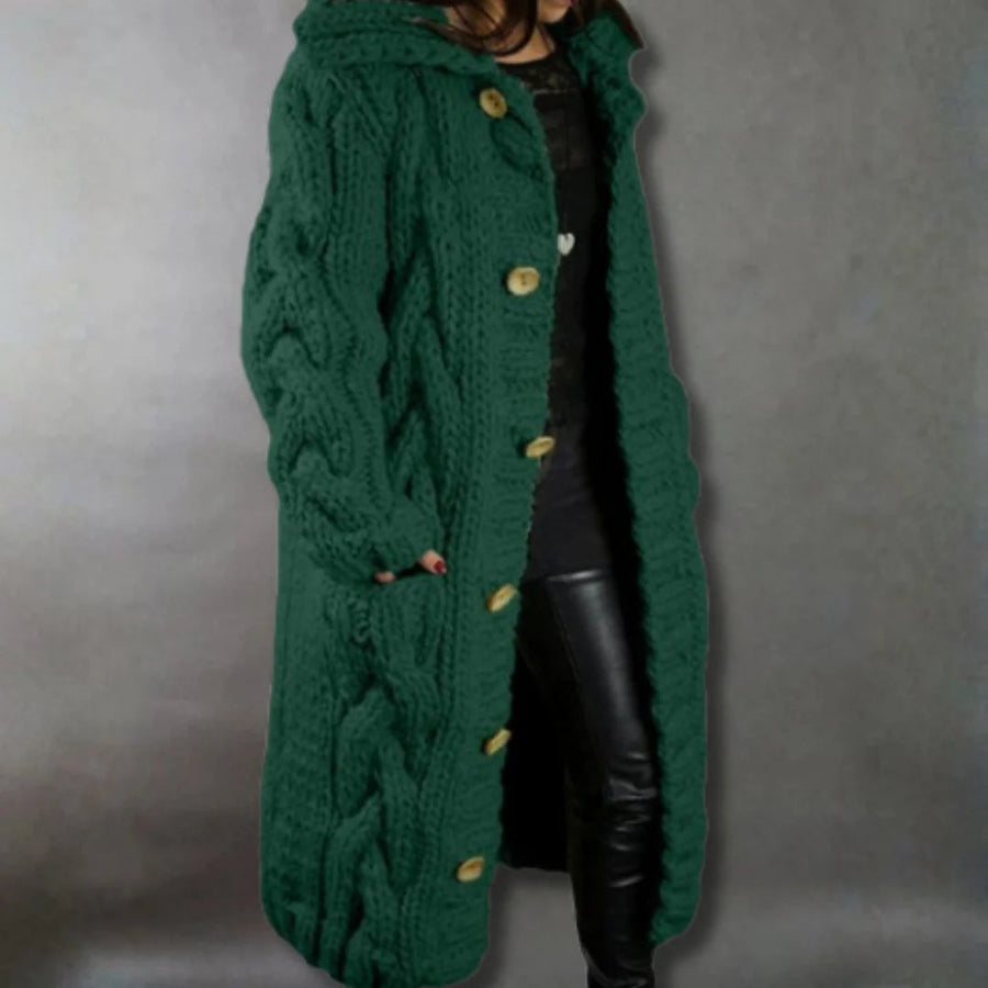 Alessia™ Elegant Cable Knit Coat 1