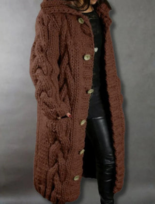 Alessia™ Elegant Cable Knit Coat 2