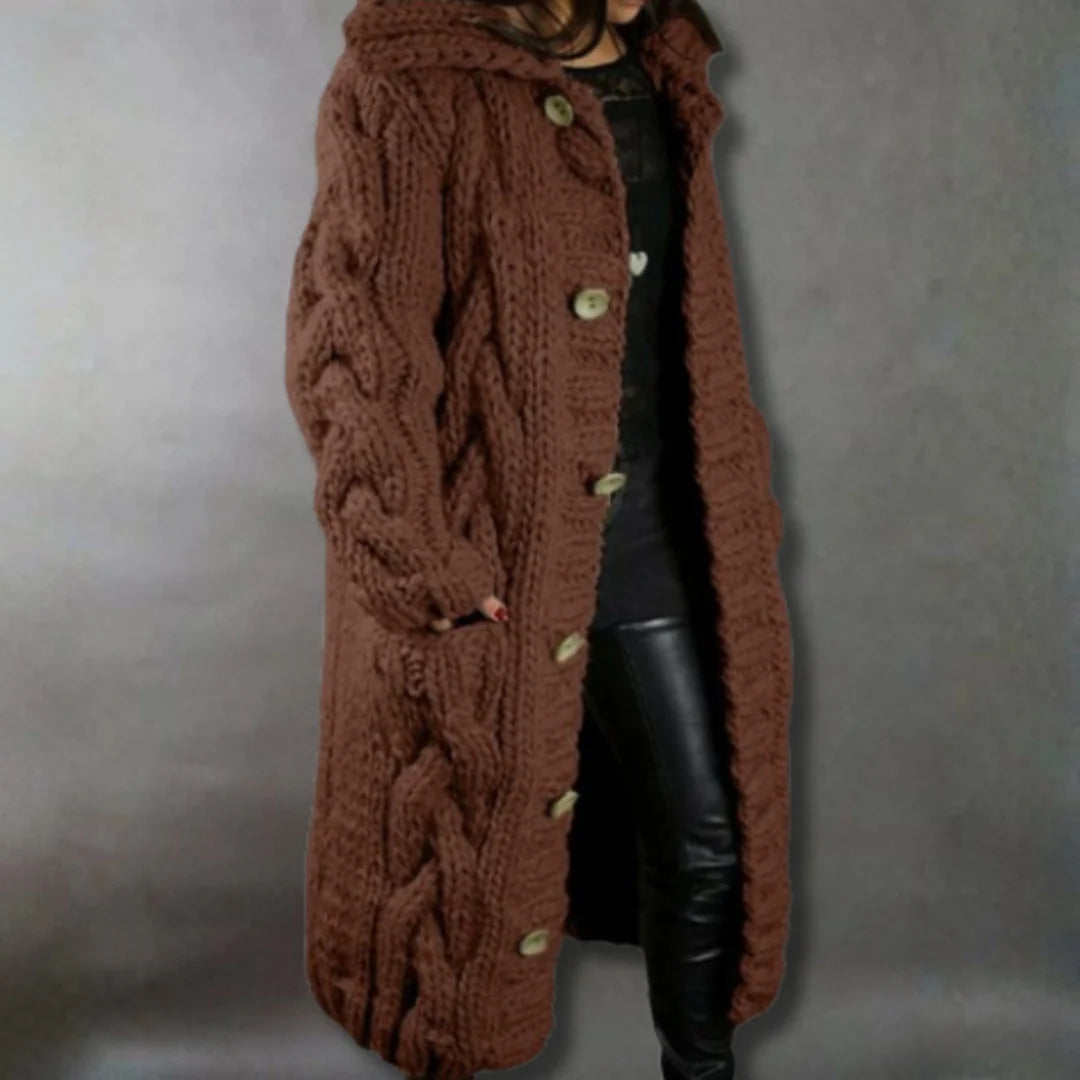 Alessia™ Elegant Cable Knit Coat 2