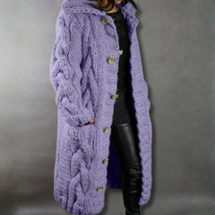 Alessia™ Elegant Cable Knit Coat 4