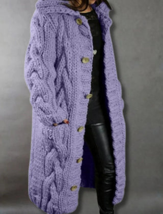 Alessia™ Elegant Cable Knit Coat 4