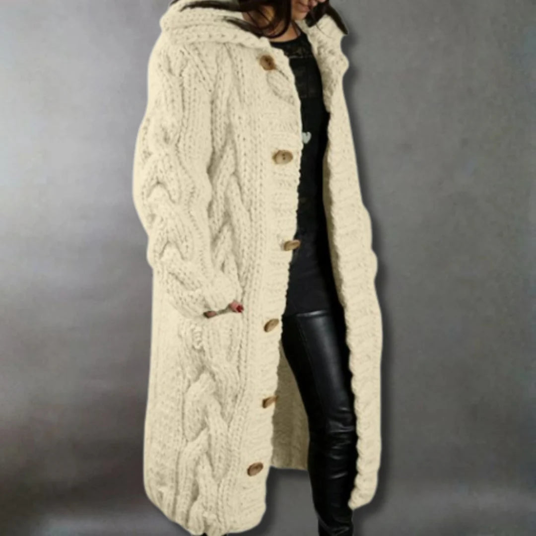 Alessia™ Elegant Cable Knit Coat 5