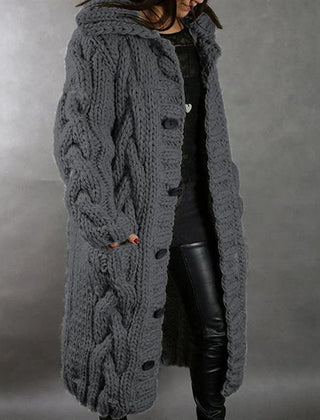 Alessia™ Elegant Cable Knit Coat 6