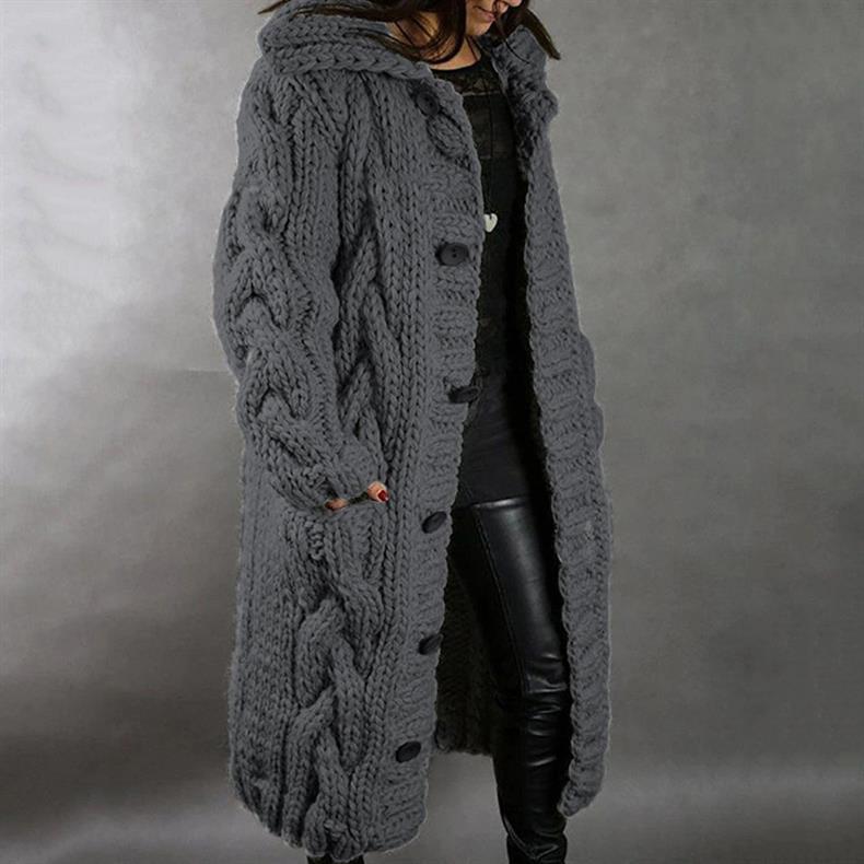 Alessia™ Elegant Cable Knit Coat 6