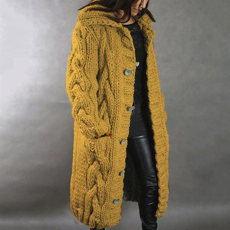 Alessia™ Elegant Cable Knit Coat 8