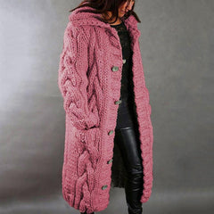 Alessia™ Elegant Cable Knit Coat 9