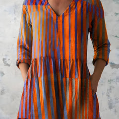Amaia | Long Blouse with V-Neck 0