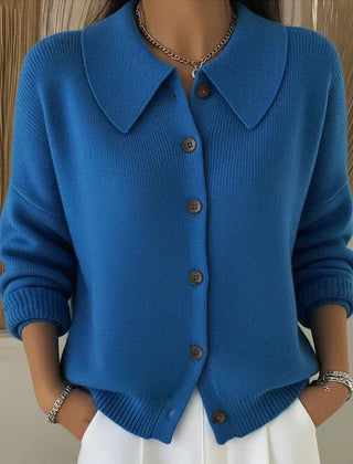 Amara™ | Classic Collared Knit Cardigan 0