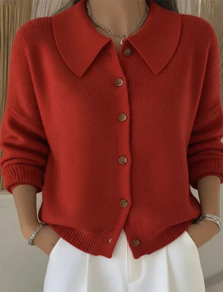Amara™ | Classic Collared Knit Cardigan 2