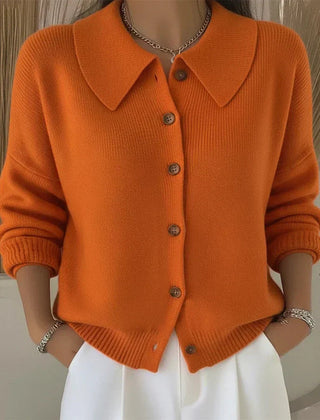 Amara™ | Classic Collared Knit Cardigan 3