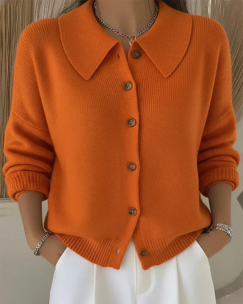Amara™ | Classic Collared Knit Cardigan 3