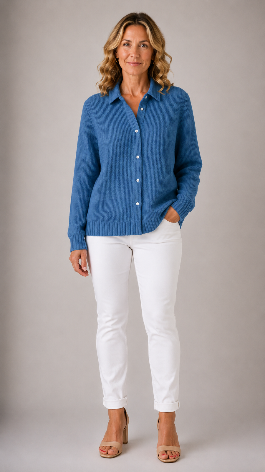 Amari™ | Classic Waffle Knit Cardigan 1