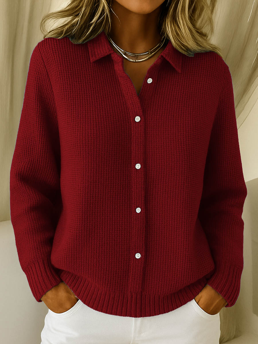 Amari™ | Classic Waffle Knit Cardigan 4