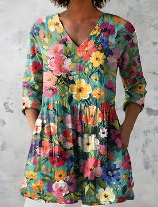 Angel | Long Blouse with V-Neck 0