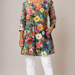 Angel | Long Blouse with V-Neck 1