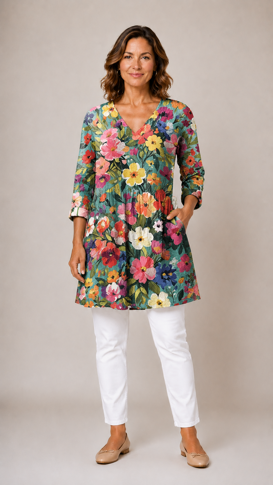 Angel | Long Blouse with V-Neck 1