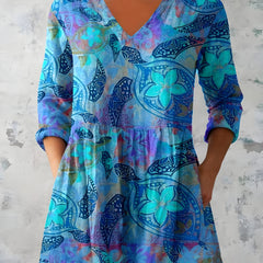 April | Long Blouse with V-Neck 0