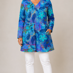 April | Long Blouse with V-Neck 1