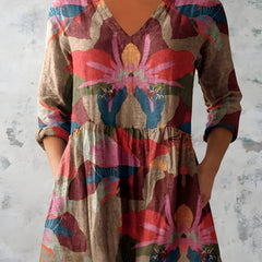 Cassidy | Long Blouse with V-Neck 0