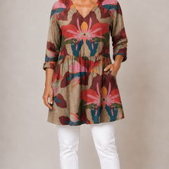 Cassidy | Long Blouse with V-Neck 1
