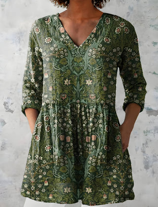 Cecelia | Long Blouse with V-Neck 0