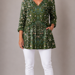 Cecelia | Long Blouse with V-Neck 1