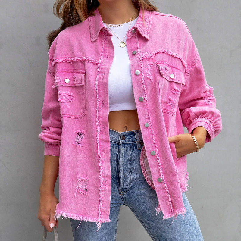 Chloe™ Ripped Denim Jacket 0