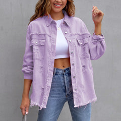 Chloe™ Ripped Denim Jacket 5