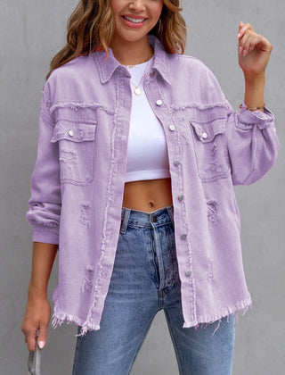 Chloe™ Ripped Denim Jacket 5
