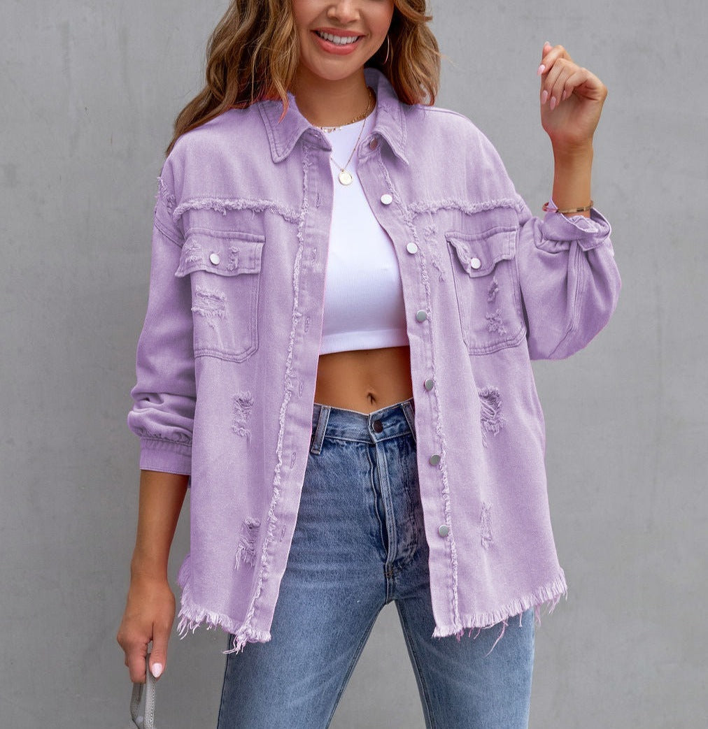 Chloe™ Ripped Denim Jacket 5