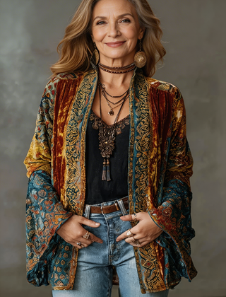 Darcy™ Boho Embroidered Kimono Cardigan 0