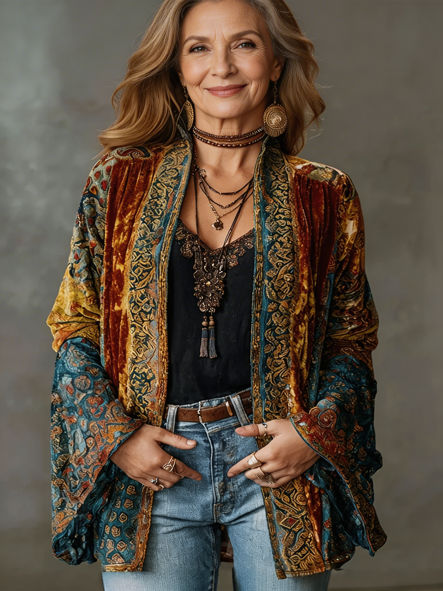 Darcy™ Boho Embroidered Kimono Cardigan 0