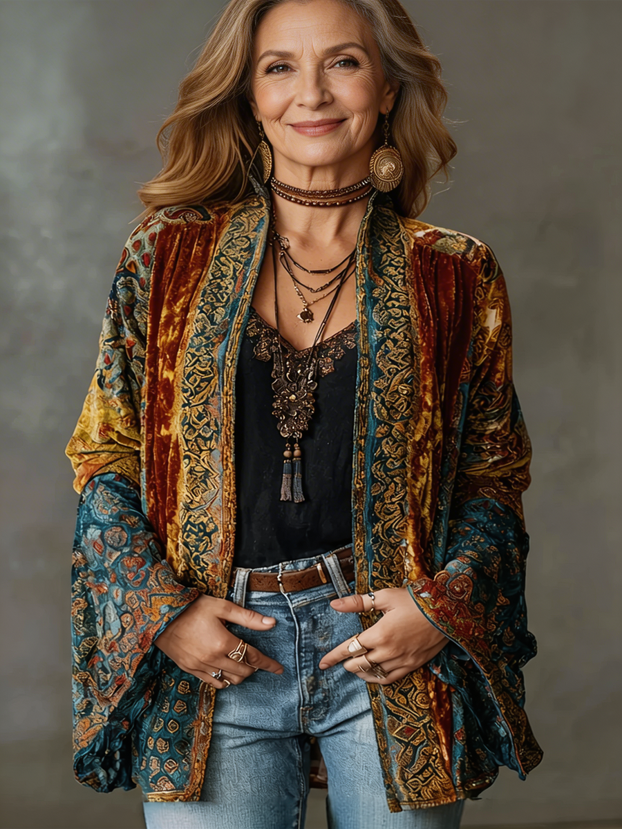 Darcy™ Boho Embroidered Kimono Cardigan 0