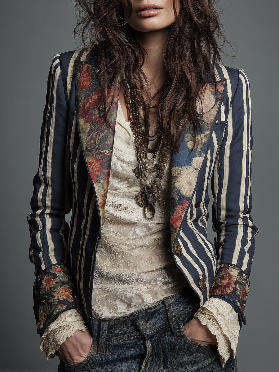 Eden™ Bohemian Striped Blazer 0