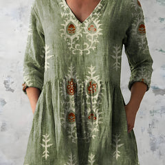 Everly | Long Blouse with V-Neck 0