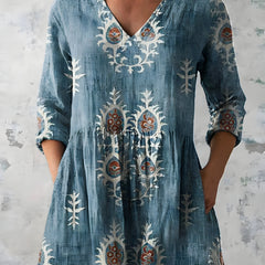 Everly | Long Blouse with V-Neck 2