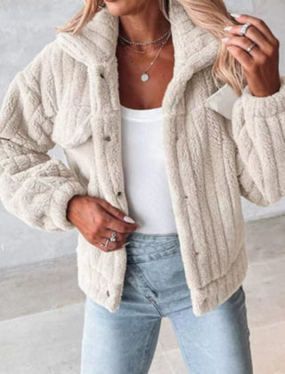 Florienne™ Fuzzy Single-Breasted Coat 0