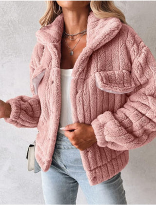 Florienne™ Fuzzy Single-Breasted Coat 2