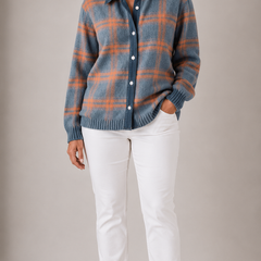 Haley™ | Cozy Plaid Knit Cardigan 1