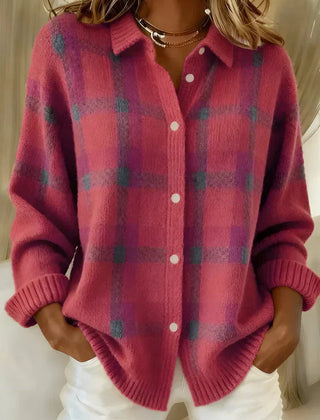 Haley™ | Cozy Plaid Knit Cardigan 5