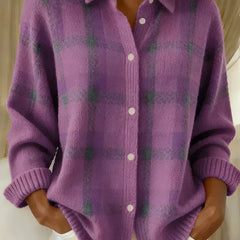 Haley™ | Cozy Plaid Knit Cardigan 7