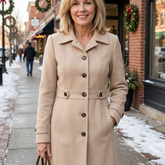 Irene™ Elegant Wool-Blend Coat 1
