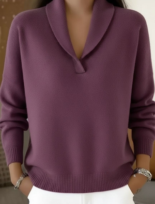 Isabelle™ | Elegant Shawl Collar Knit Jumper 7