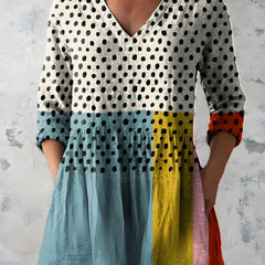Jacqueline | Long Blouse with V-Neck 0