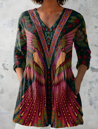 Jayla | Long Blouse with V-Neck 0