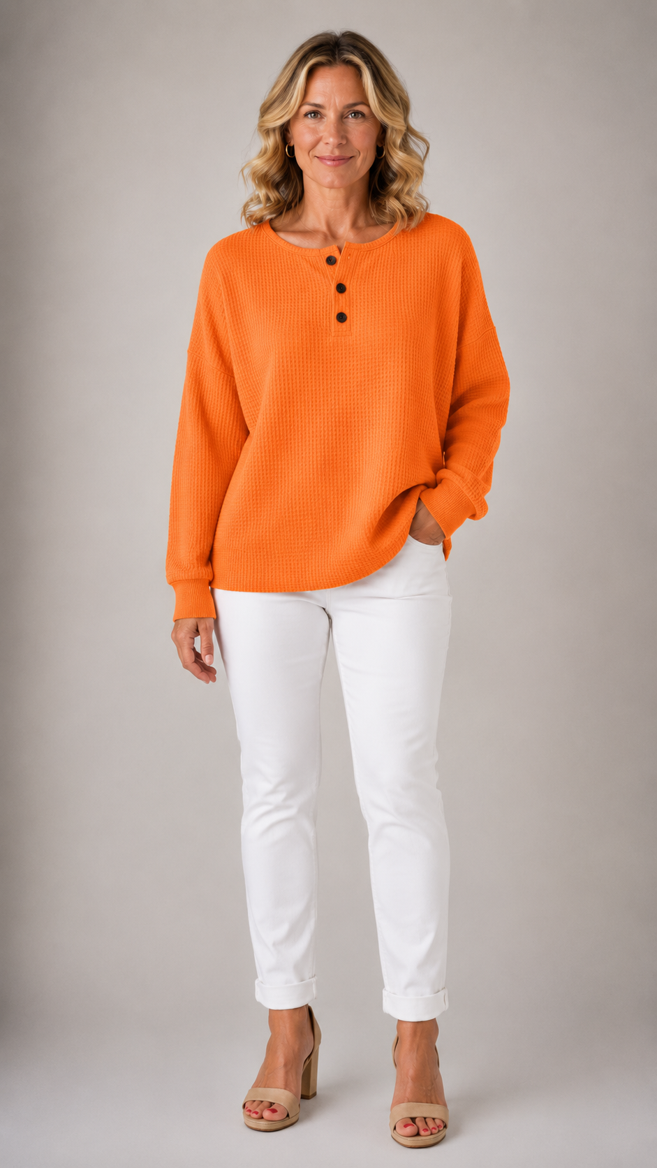 Juniper™ | Cozy Waffle Knit Pullover 1