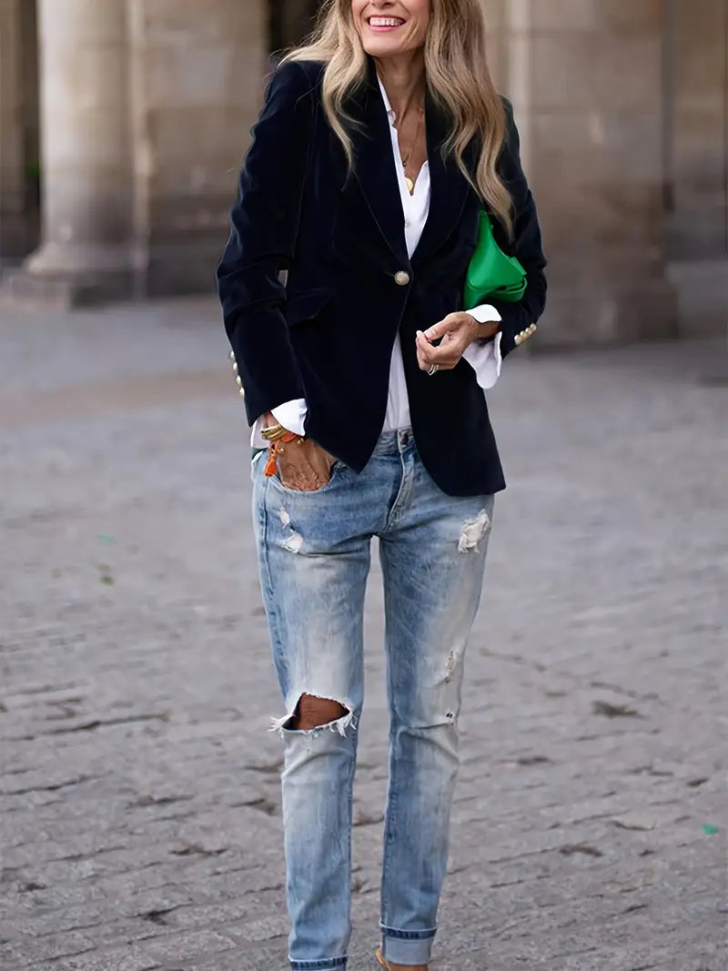 Kelly™ Elegant Velvet Blazer 2