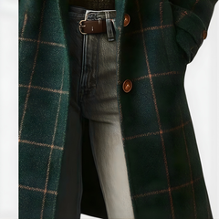 Kora™ Long Tweed Plaid Coat 3